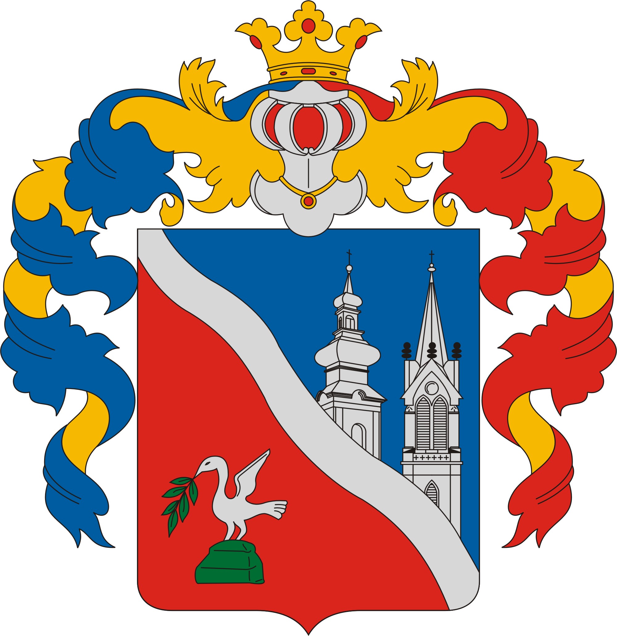 Stadtwappen der Stadt Deszk in Ungarn